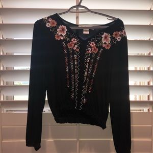 cute flower long sleeve shirt